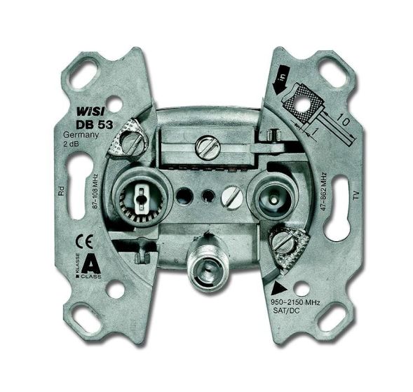 Busch-Jaeger 0232-101 Antenna socket insert radio/TV/SAT, 3 connections/socket