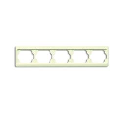 Busch-Jaeger 1725 KA-22G cover frame, 5-way frame ivory/white