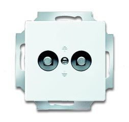 Busch-Jaeger 2095 UC-84 flush-mounted potential equalization plug, 2-way studio white