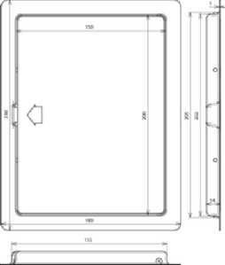Dehn &amp;amp; Söhne 476100 inspection door St/tZn 230x180mm