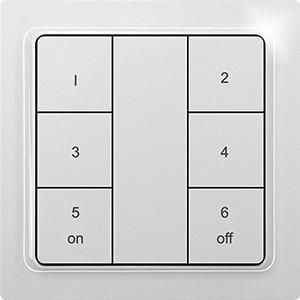 Eltako 30055150 F6T55EB-Keypad-pg polar white glossy wireless button