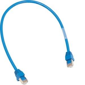 Hager ZZ45WAN040 2xRJ45 connector blue 400mm patch cable