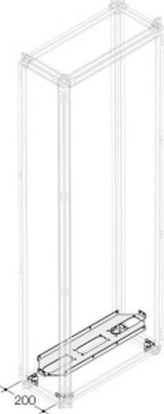 ABB Striebel &amp;amp; John PBWF7526 base plate for EV flanges, internal, 3-field wide, depth 300mm, 1STQ002239B0000