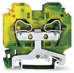 Wago 284-107 10qmm green-yellow 2 conductor protective conductor terminal