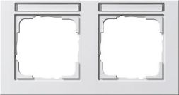 Gira 109229 2-way cover frame BSF horizontal Gira E2 pure white