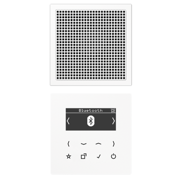Jung DABLS1BTWW Smart Radio DAB+ Bluetooth®, Set Mono, Series LS, alpine white