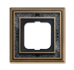 Busch-Jaeger 1721-843 cover frame, 1-way frame antique brass decor anthracite