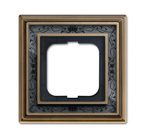 Busch-Jaeger 1721-843 cover frame, 1-way frame antique brass decor anthracite