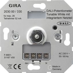 Gira 203000 DALI potentiometer tunable WH power supply insert