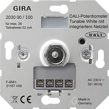 Gira 203000 DALI potentiometer tunable WH power supply insert