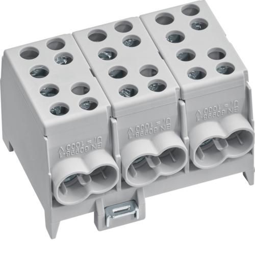 Hager KH35L3 3-pole 2x35-2x25qmm grey main line branch terminal