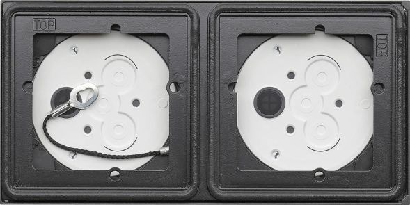 Gira 5502910 AP housing 2 modules 1x2 System 106 anthracite