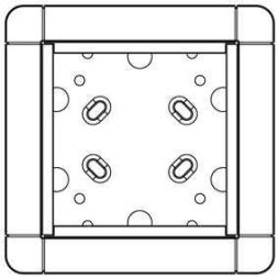 Ritto 1883150 surface-mounted frame 1 module slot, grey-brown