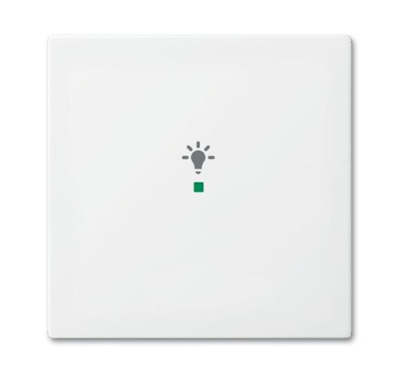 Busch-Jaeger 6231-10-914 Rocker switch, 1-way, with symbol &amp;#039;light&amp;#039; alpine white