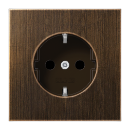 Jung ME1520AT SCHUKO socket, 16 A 250 V ~, brass, LS series, antique brass