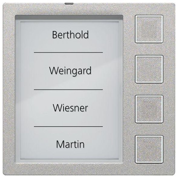 TCS AMI10914-0010 4 buttons EN silver bell button module