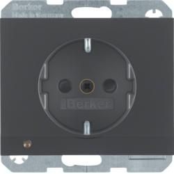 Berker 41097006 SCHUKO socket with LED orientation light anthracite, matt Berker K.1