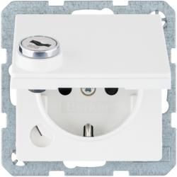 Berker 41636089 Q.1 polar white matt socket SCHUKO