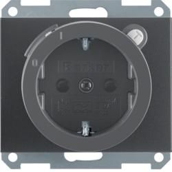 Berker 47087006 SCHUKO socket with residual current device anthracite, matt Berker K.1