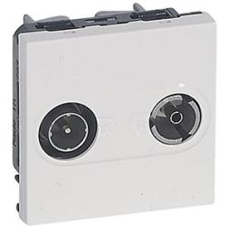 Legrand 078783 TV/R single socket Soliroc 2mod white, (white)