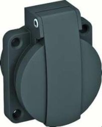 OBO Bettermann ASD-D0 SW 0Grad 1-way black surface-mounted socket SCHUKO, 6109873