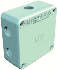 OBO Bettermann B9/TM 110x110x50 light grey cable junction box, 2001853