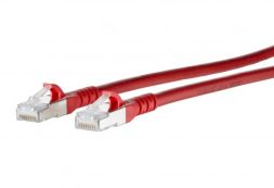 METZ CONNECT ISO/IEC 10G AWG26 2xRJ45 red 15.0m patch cable Cat6A, 130845A566-E