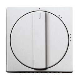 Busch-Jaeger 2542 DR/02-83 central plate, with rotary handle, with print aluminum silver
