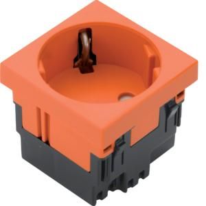TEHALIT ESR1332004 safety socket 1-way 33G pure orange