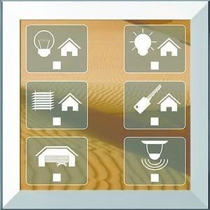 Issendorff 30225 LCN-GTS6W white with 6 keys glass keypad