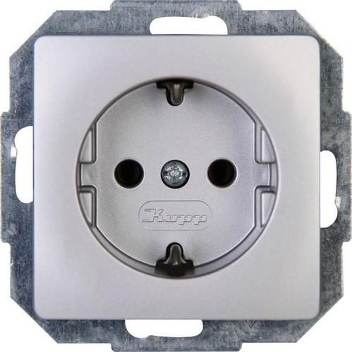 Kopp 923520089 PARIS silver SCHUKO socket
