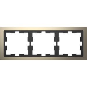 MERTEN MEG4030-6550 metal frame D-Life 3-way nickel metallic