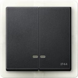 MERTEN MEG3424-0414 double rocker IP44 anthracite System M