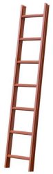 PROTEC.class 05101253 PD 110B 1x10 brown L:2.8m roof ladder