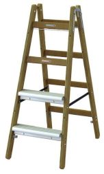 PROTEC.class PHSSLASE24 PHSLAE24 + aluminum steps one-sided 2x4 wooden stepladder