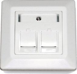 Dätwyler 185869 UPK 3xKS 1/8 empty RAL9010 angled Unilan box