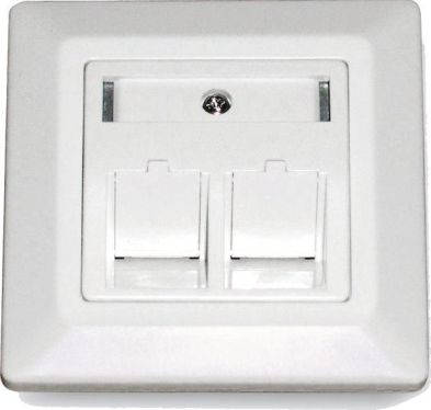 Dätwyler 185869 UPK 3xKS 1/8 empty RAL9010 angled Unilan box