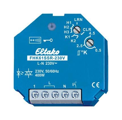 Eltako 30100034 wireless actuator heating-cooling relay FHK61SSR-230V with SSR 400W