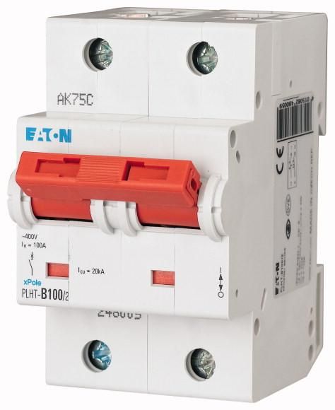 Eaton PLHT-D100/2 miniature circuit breaker, 100A, 2p, D-Char, 248023
