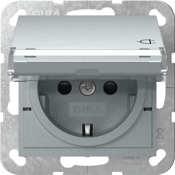 Gira 455726 KD BSF+SH System 55 F aluminum socket SCHUKO