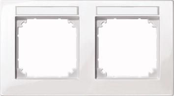 MERTEN 514219 Frame 2-way horizontal, polar white glossy