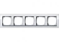 Gira 0215726 5-way cover frame for color aluminum Gira Event Clear White
