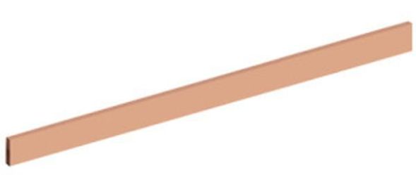ABB Striebel &amp;amp; John ZX2101 Cu-rail 12x10mm, L:497mm copper rail, loose delivery, 2CPX042584R9999