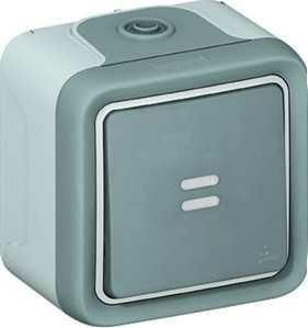 Legrand 069762 rocker switch Plexo IP55 69762 1-pole illuminated damp AP white, (white)