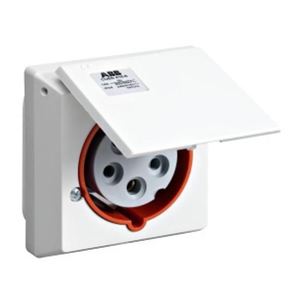 ABB Stotz-Kontakt CUED 416-6 , CUED 416-6 wall socket, red 6h, 16 A, IP44, 3P+N+E, 346-415 V, 60 Hz , 2CMA178699R1000