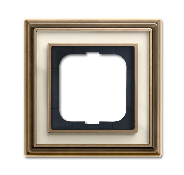 Busch-Jaeger 1721-848 cover frame, 1-way frame antique brass ivory white