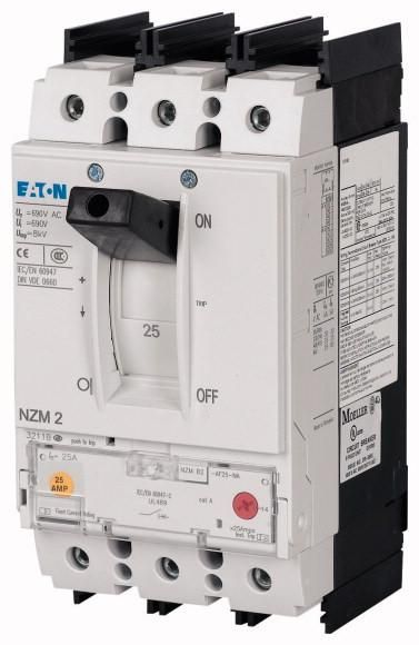 Eaton NZMB2-AF125-BT-NA circuit breaker, 3p, 125A, box terminals, 107625