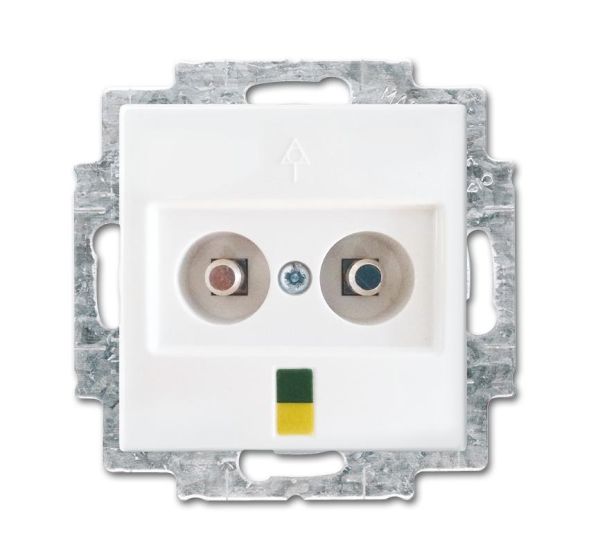 Busch-Jaeger 2095 UC-914 flush-mounted potential equalization plug, 2-way alpine white