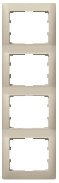 Legrand 771408 frame Galea 4-way vertical titanium, (Titanium)