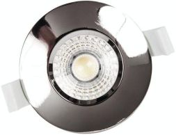 Ledxon 7008065 EDOS 9W 920lm 3000K 40° Chrome LED recessed ceiling spotlight LB23